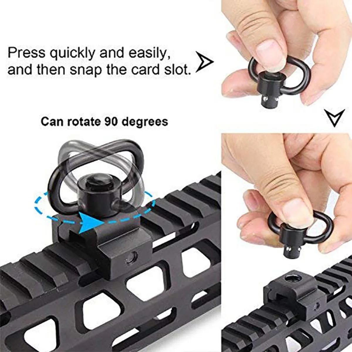 Tactical Strap Gun Sling Swive - đánh giá và giá Rifle Sling Swivel