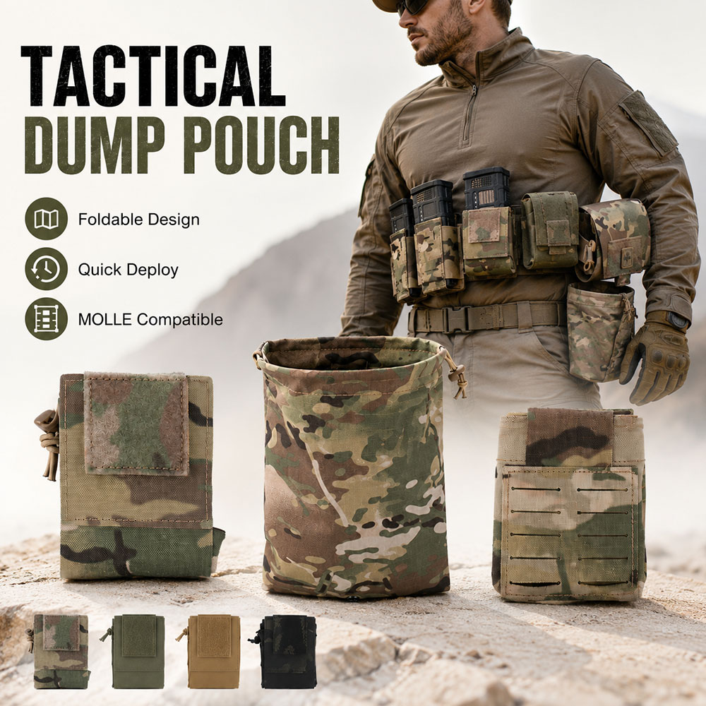 Tactical MOLLE Dump Pouch Fold - đánh giá và giá Outdoor Hunting Gear Storage