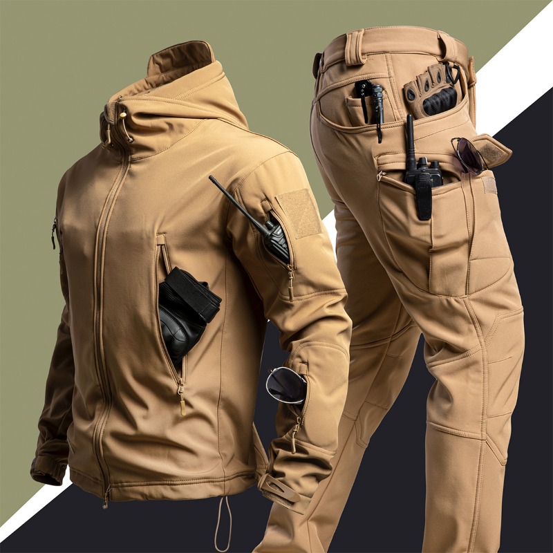 Tactical Suit Hooded Softshell - đánh giá và giá Hunting Outdoor Clothing