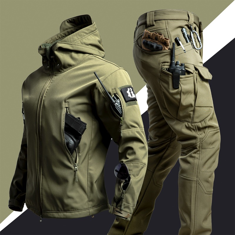Tactical Suit Hooded Softshell - đánh giá và giá Hunting Outdoor Clothing
