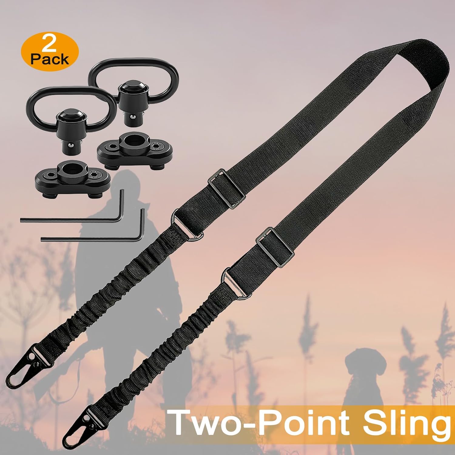 2 Point QD Rifle Sling with Le - đánh giá và giá Rifle Sling Swivel
