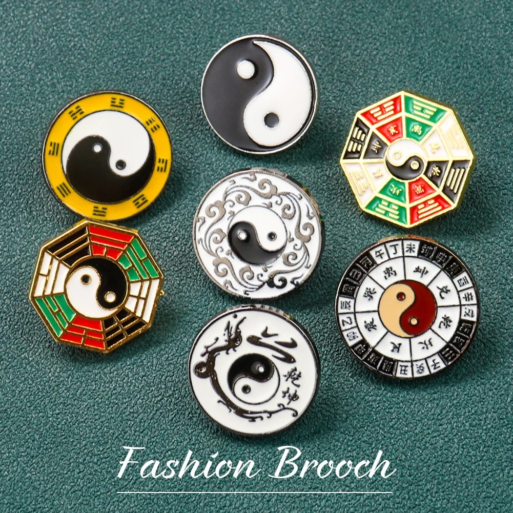 Yin Yang Symbol Metal Brooch C - đánh giá và giá Hunting Outdoor Clothing