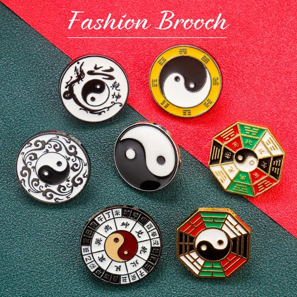 Yin Yang Symbol Metal Brooch C - đánh giá và giá Hunting Outdoor Clothing